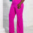 Women Wide Leg Elegant High Waist Pants Rose / 1XL