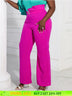 Women Wide Leg Elegant High Waist Pants Rose / 1XL