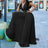 Women Wide Leg Jumpsuits Pleated High Waist V Neck Ruffles African Female One Piece Rompers Black / S