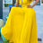Women Wide Leg Jumpsuits Pleated High Waist V Neck Ruffles African Female One Piece Rompers Yellow / S