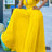 Women Wide Leg Jumpsuits Pleated High Waist V Neck Ruffles African Female One Piece Rompers Yellow / S