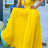 Women Wide Leg Jumpsuits Pleated High Waist V Neck Ruffles African Female One Piece Rompers Yellow / S