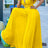 Women Wide Leg Jumpsuits Pleated High Waist V Neck Ruffles African Female One Piece Rompers Yellow / S
