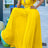 Women Wide Leg Jumpsuits Pleated High Waist V Neck Ruffles African Female One Piece Rompers Yellow / S
