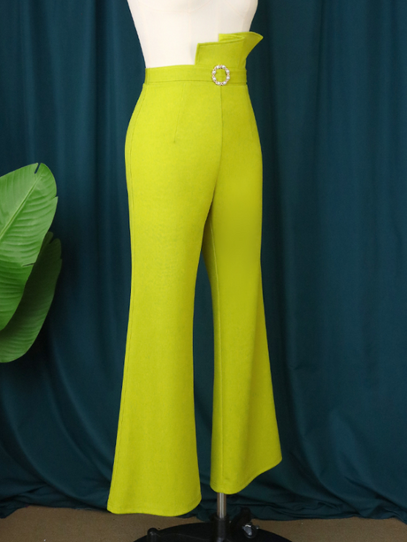 Elegant High Waist Pants for Office Lady